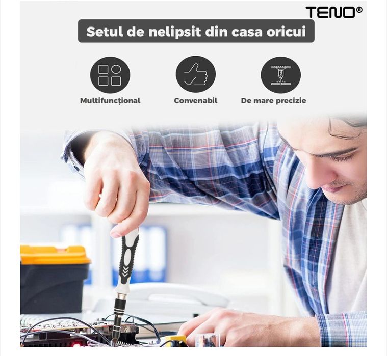 Set șurubelnițe precizie 112 în 1 – reparații telefon / PC