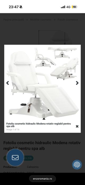 Scaun Cosmectica/Pedichiura Alb
