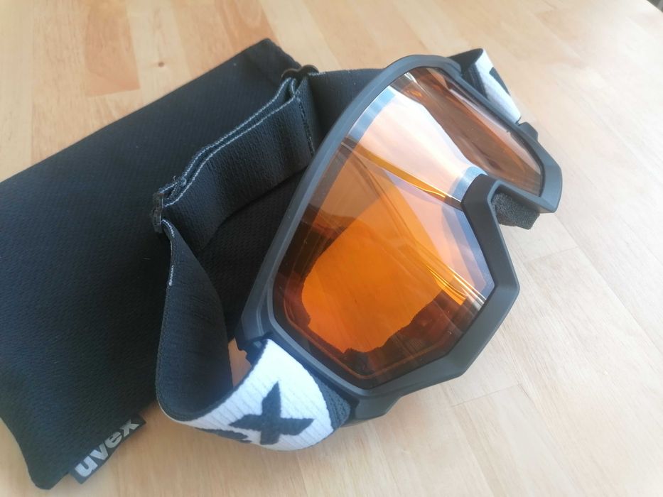 Ochelari de schi snowboard UVEX Athletic LGL Negri | Anti-aburire Supravision® | Protecție Ski UV | OTG