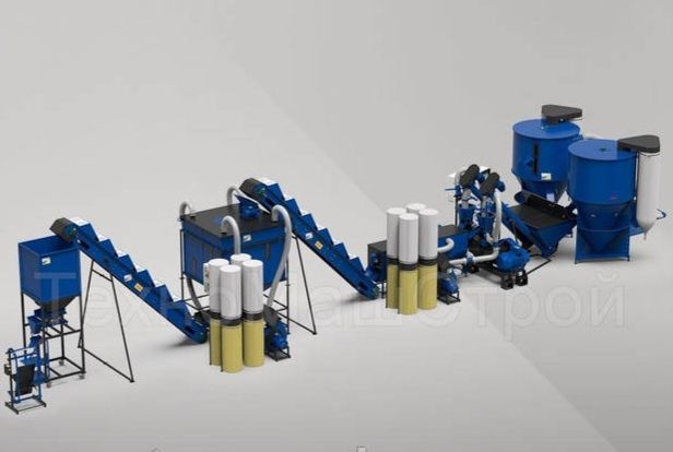 Linie fabricare furaje animale 1.4 tone ora.Start Up. Fonduri Europene