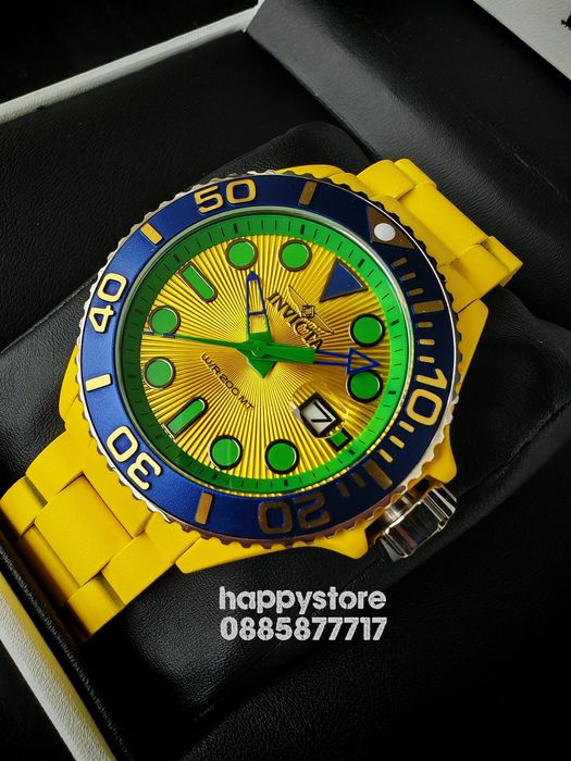 INVICTA Diver Yellow 46 mm, Инвикта нов ръчен часовник