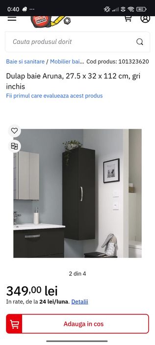 Dulap baie suspendat