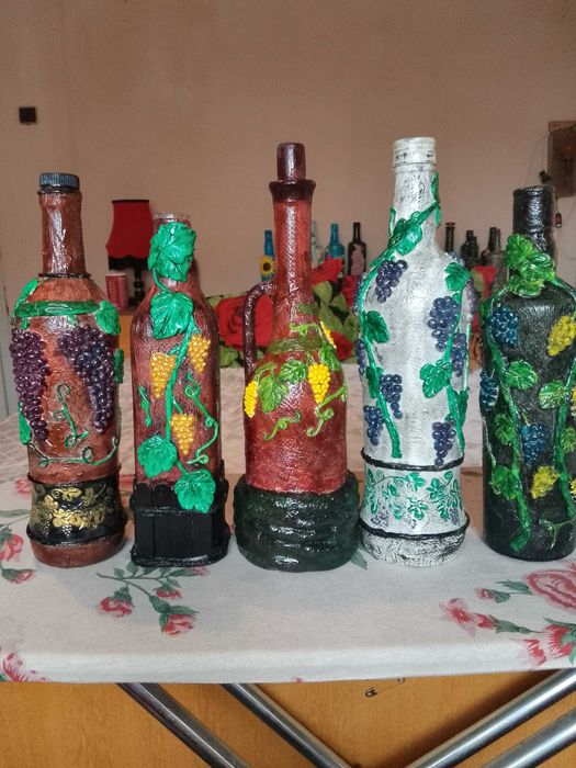Ръчно декорирани бутилки-шишета