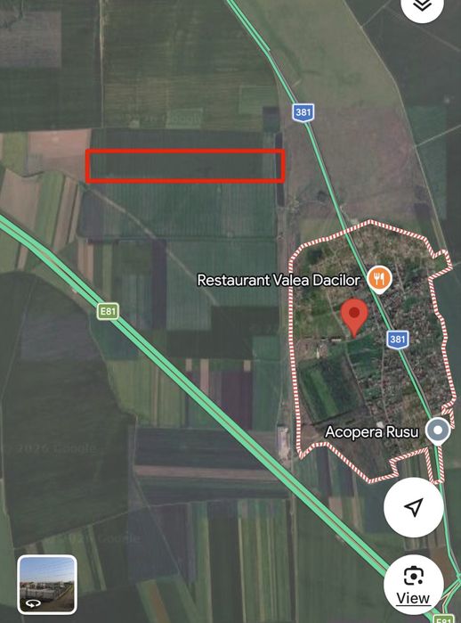 Teren Agricol Valea Dacilor Medgidia , 2.46 Hectare in arenda la Mitroi .