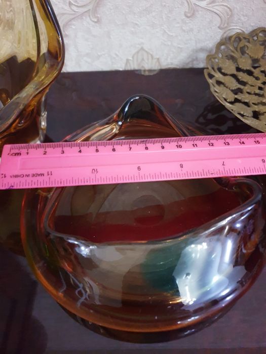 Пепельница из чешкого стекла