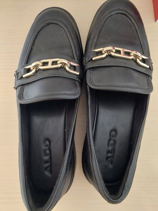 Mocasini Dama Piele Naturala Negri Loafers Eleganti Marimea 39