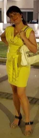 Секси рокли МОРГАН - синя, жълта и шарка змия, Размер М 38-40