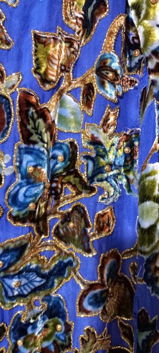 Женское платье пан бархат на шифоне