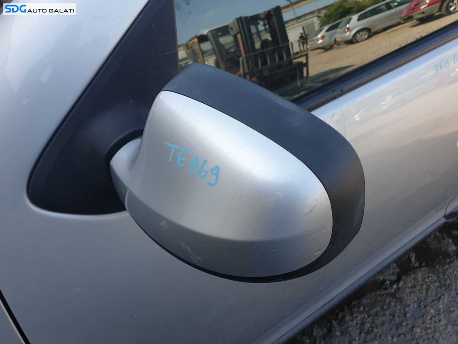 Oglinda Stanga Electrica Dacia Logan 2 2012 - 2016 Culoare TED69 Gris Platine / Platinum Silver [0487]