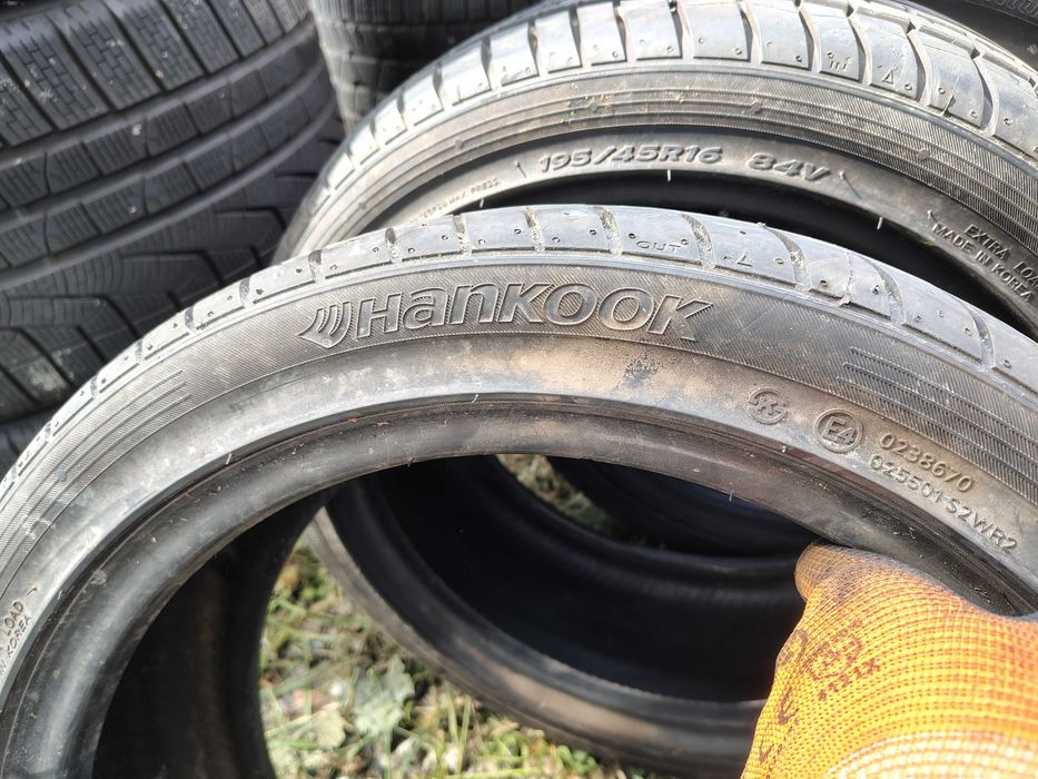 4бр.летни гуми HANKOOK 195 45 16 DOT16 цена за брой