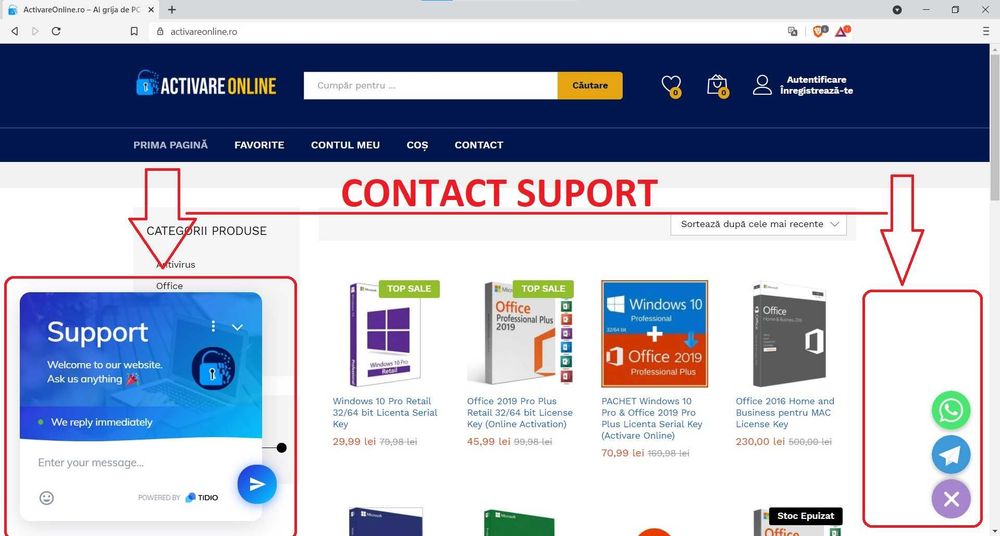 ActivareOnline.ro Office 2019 Pro plus Key Licenta 32/64Bit