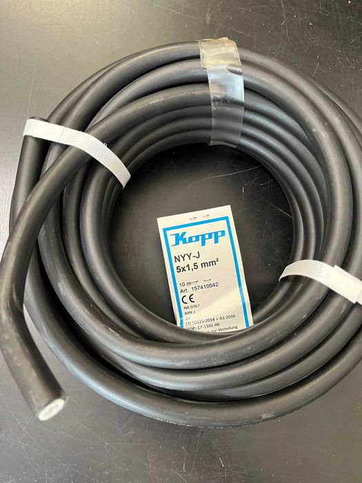 Cablu subteran Kopp NYY-J 157410042 5 x 1,5 mm² 10 m negru