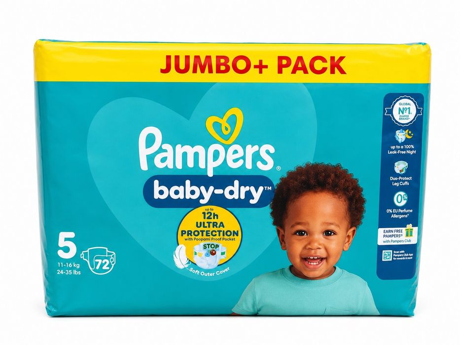 Памперси и гащички  Pampers baby-dry