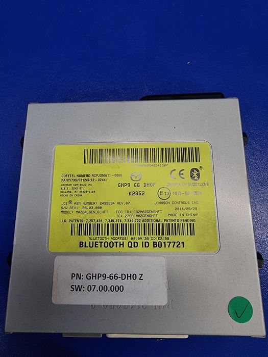 Modul comanda bluetooth mazda 6 mazda cx5