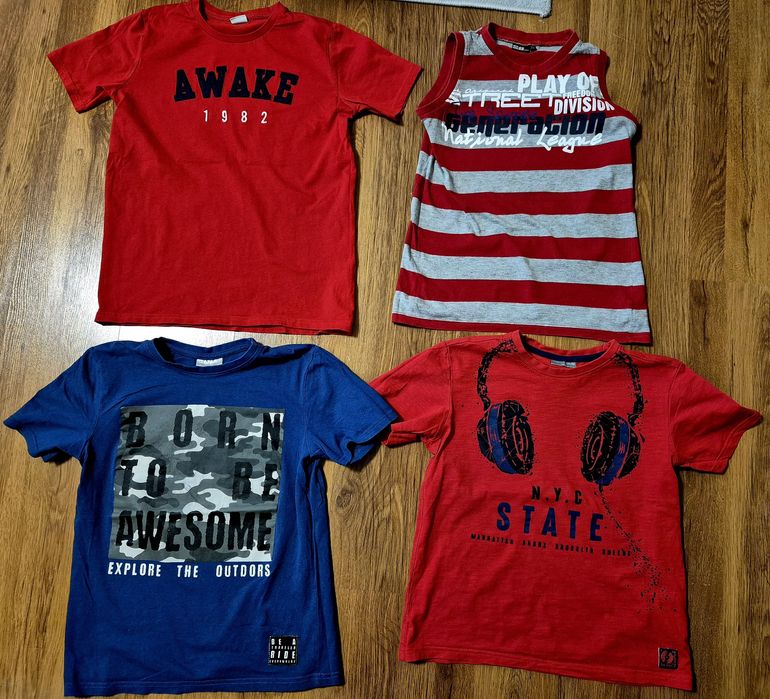 Lot 11 tricouri si 4 perechi pantaloni scurți copii mar 146-152