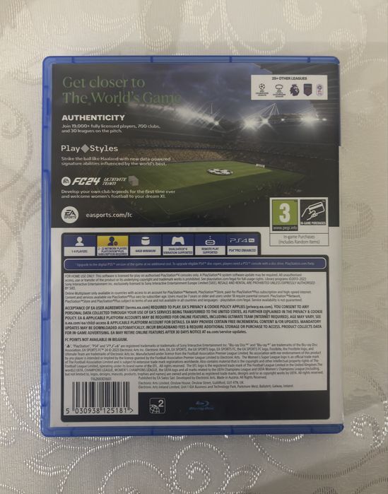 Диск Fc 24 на PlayStation 4