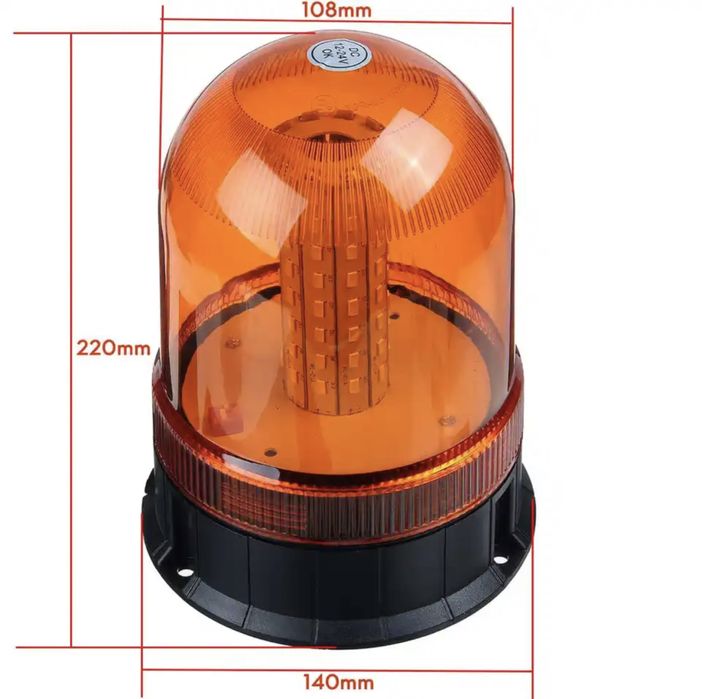 LED ЛЕД Аварийна Сигнална Лампа Авариен Буркан Маяк 12V 24V 80 Диода