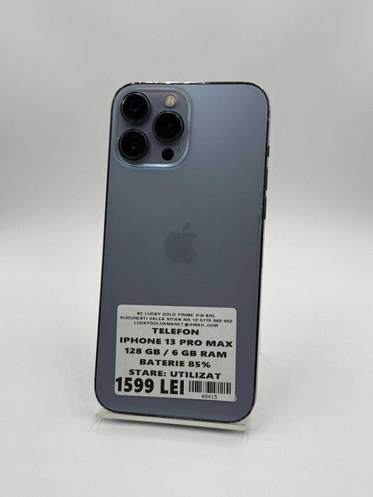 Iphone 13 PRO MAX / 128 GB 85% BAT / Factura / Garantie #48415