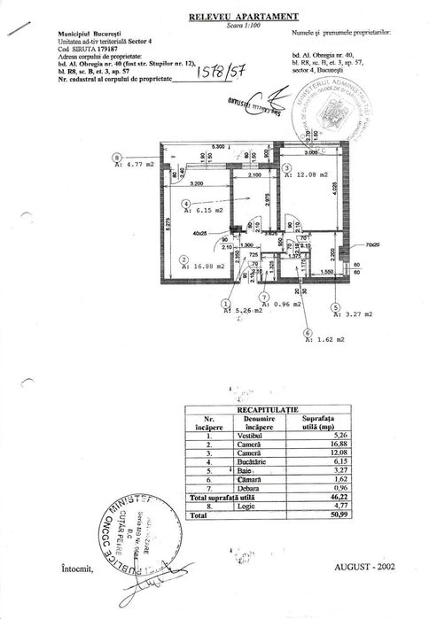 Apartament 2 camere Bulevardul Alexandru Obregia nr. 40 Berceni