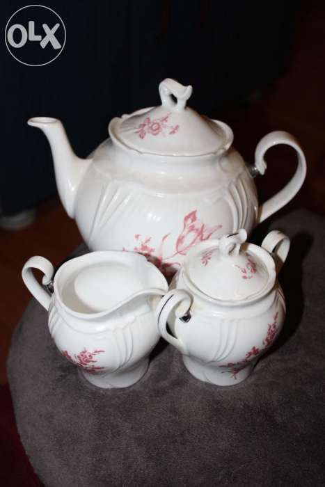 Set de ceai/cafea din portelan 3 piese Bone China Royal Wings