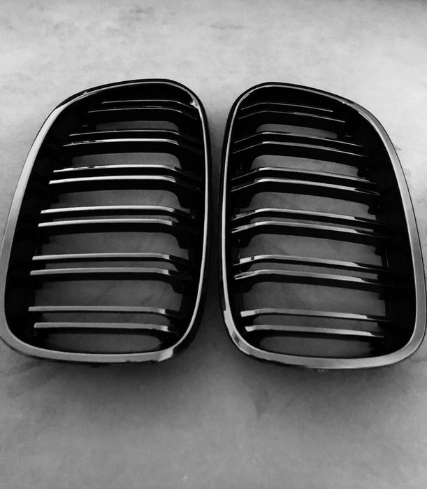 Set Grila grile Dubla Negru black Lucios BMW seria 1 F20 F21