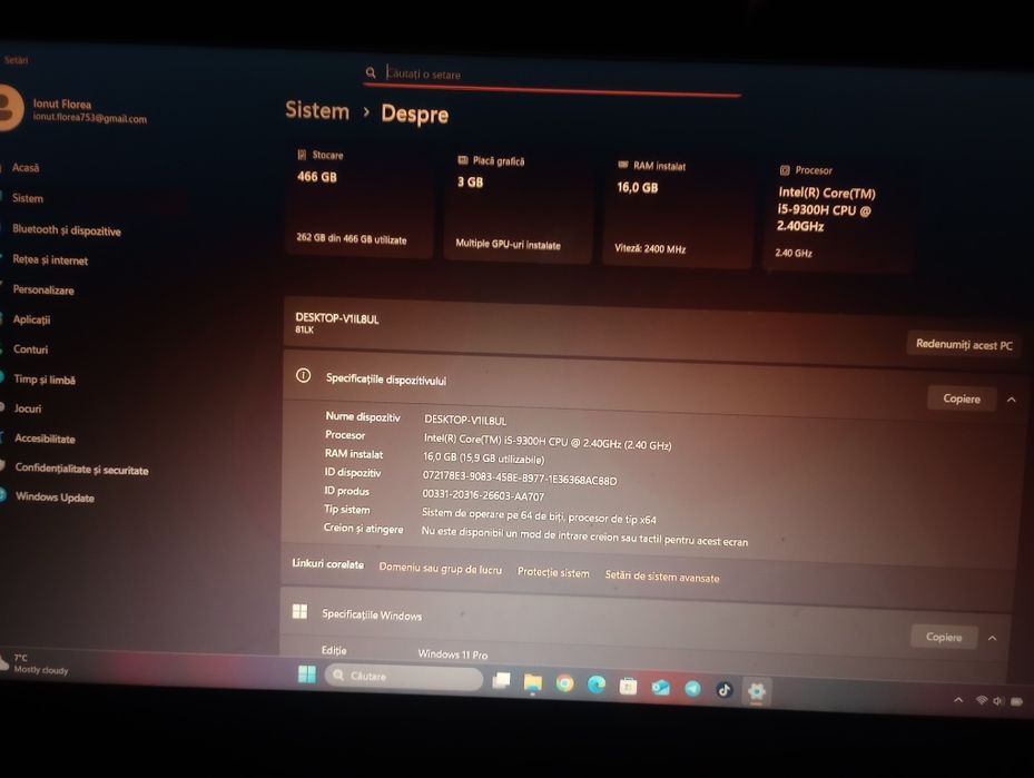 Schimb laptop Lenovo IdeaPad L340-15iRH Gaming