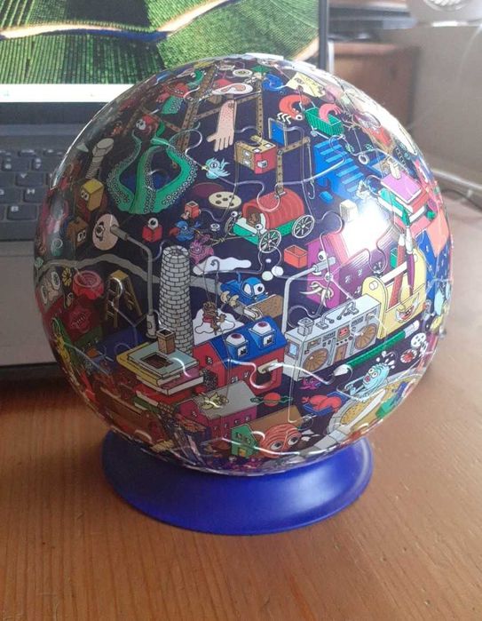 Puzzle rotund, sferic Ikea model Lustigt 108 piese din plastic