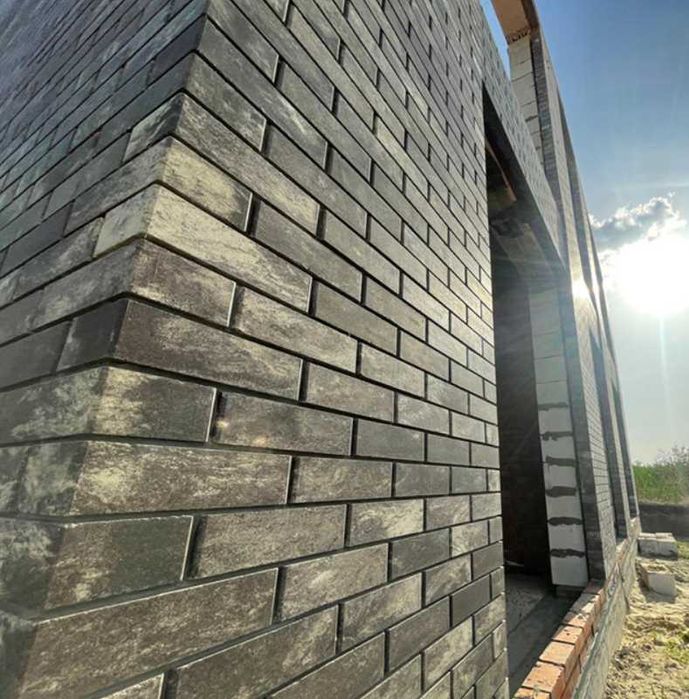 Облицовочный кирпич Серо-Черный