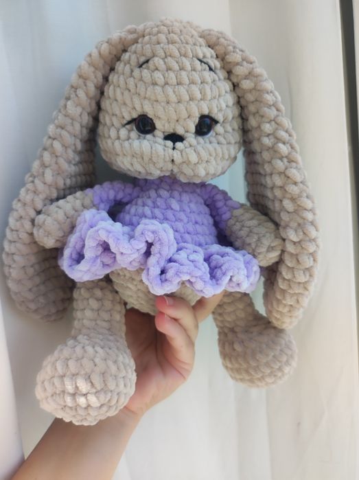 Плетено Зайче със скрънчи ластик