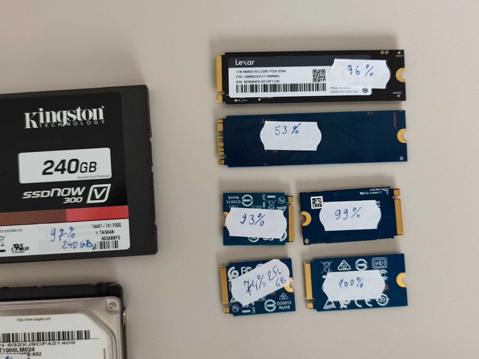 Ssd NVMe M.2, Sata, HDD 512Gb, 256Gb, 128Gb-50Ron!
