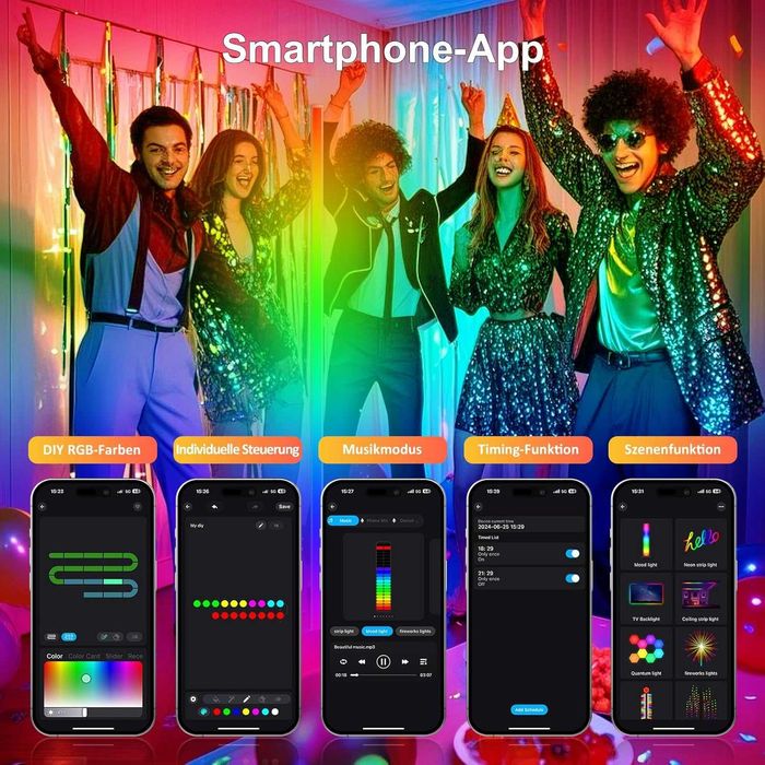 Lampă de podea led rgb miwatt – control app & telecomandă