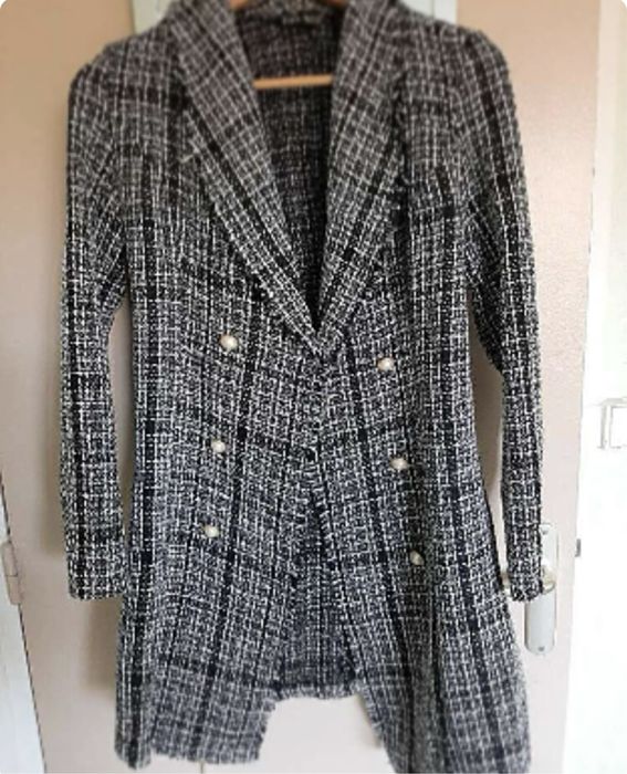 Дамско сако от букле и цикламена жилетка