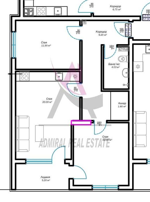 Продава се Тристаен апартамент в Варна, Възраждане 3 - 100 кв.м за 1200 €/кв.м - Снимка #2