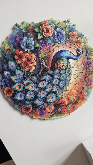 Дървени пъзели. Паун 1,  паун 2 , пчела и колибри