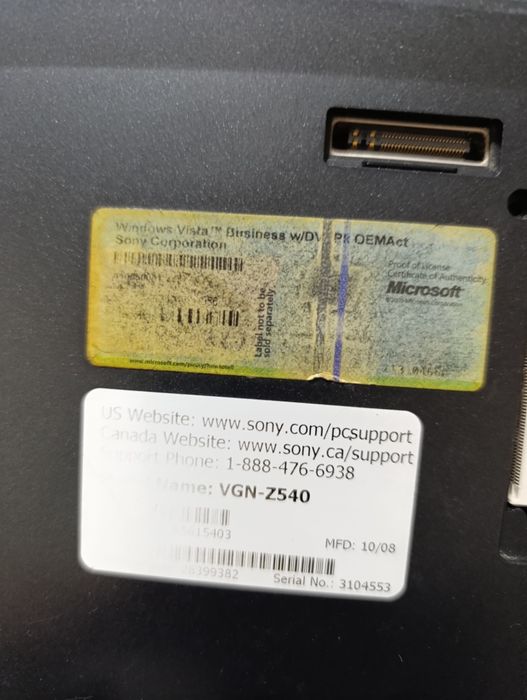Sony vaio на запчасти