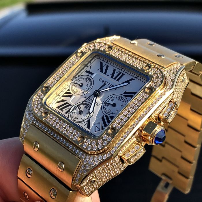 ceas cartier santos 100XL  chronograph