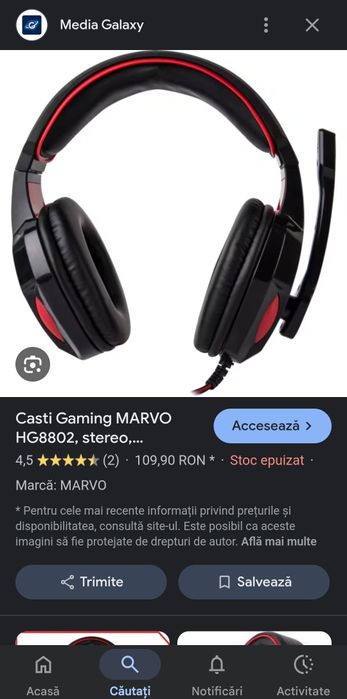 Casti Marvo gaming