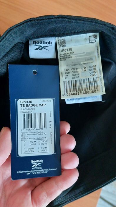 Кепка reebok Оригинал!