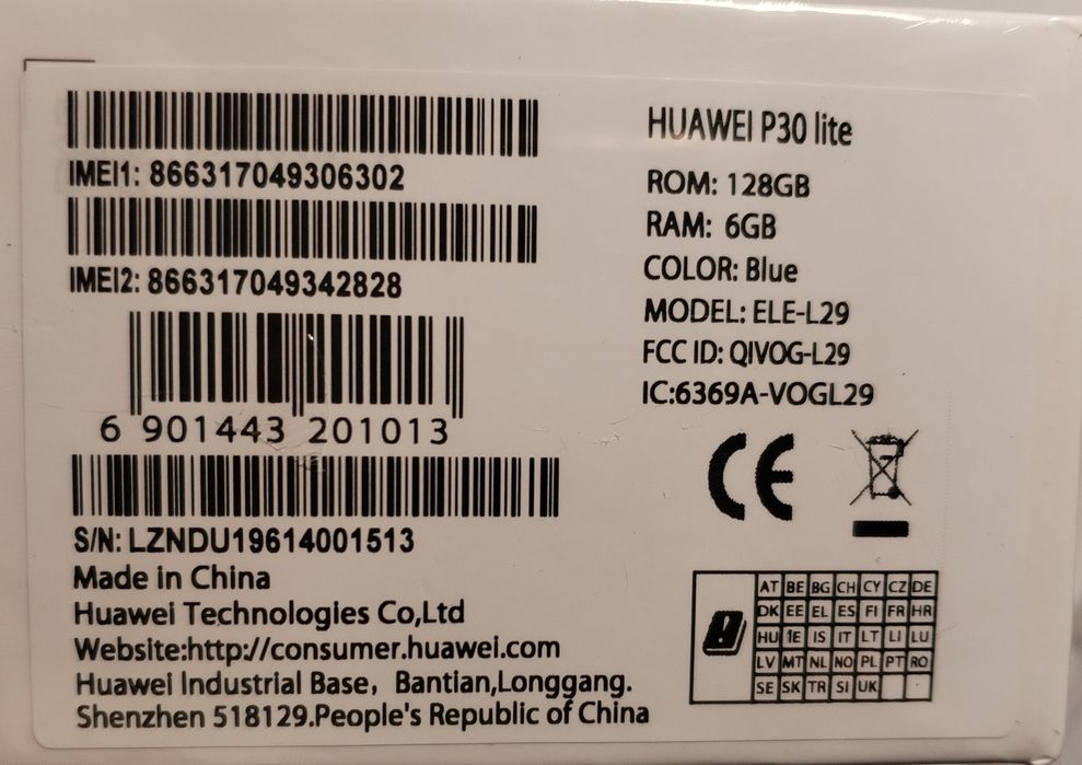 Smartphone Huawei P30 lite nou