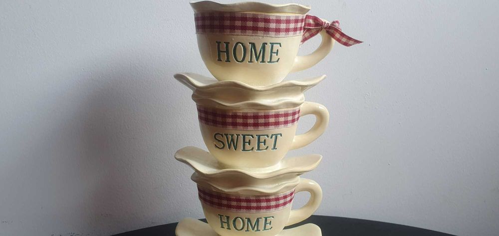 Unicat Decor bucatarie,statueta CERAMICA cesti cafea , design deosebit