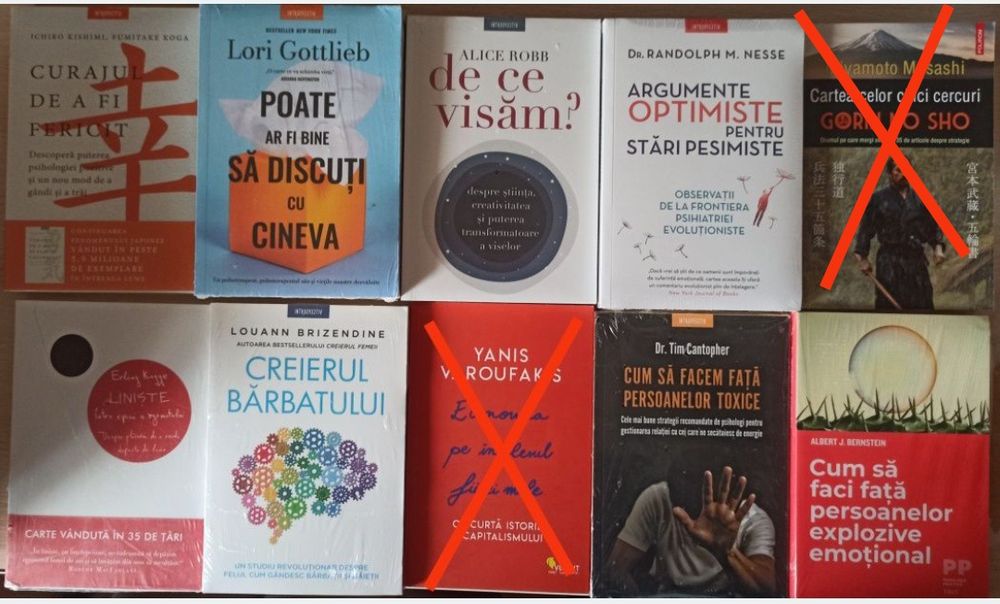 Carti dezvoltare personala, psihologie, sanatate, economie (lichidare biblioteca)