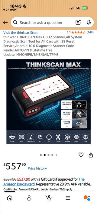 THINKSCAN Max OBD2 Автомобилна Диагностика
