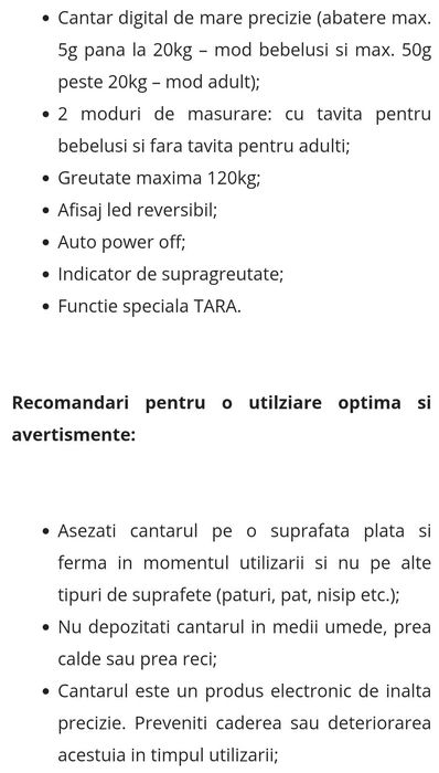 Cantar digital corporal 2in1 pentru bebe și mama