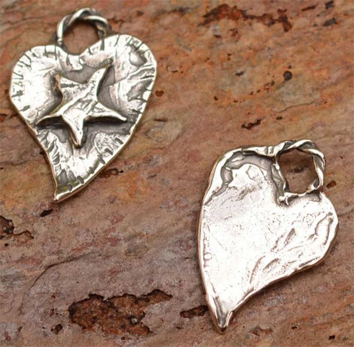 Сребърно бижу 925 – Любовен медальон „Сърце със Звезда“.