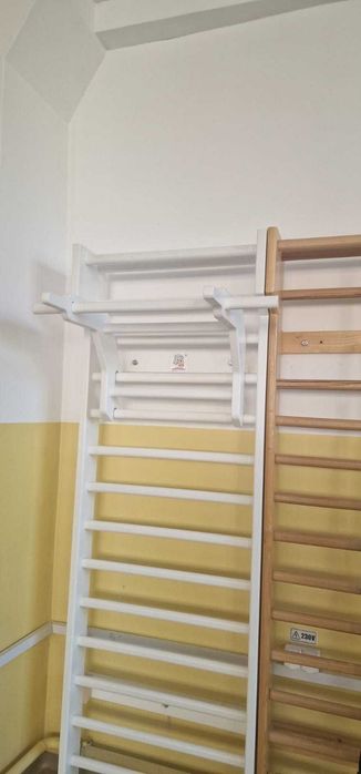 Pachet Gimnastica Acasa - Spalier SCHROTH + Bara Tractiuni si Tricepsi - M21BTA01