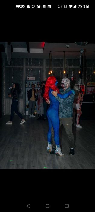 Costum dama Halloween Mistique, masca Halloween, bal mascat