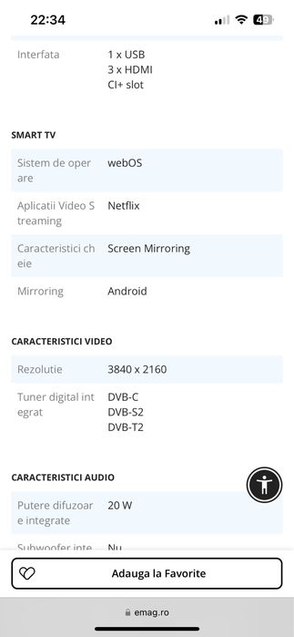 Televizor LED Smart LG, 151 cm, 60UH605V , 4K Ultra HD