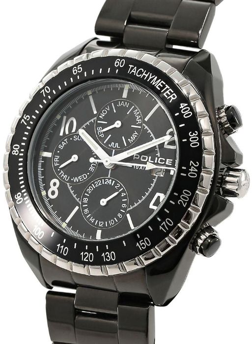 Подаръчен комплект портфейл с часовник POLICE мъжки черен