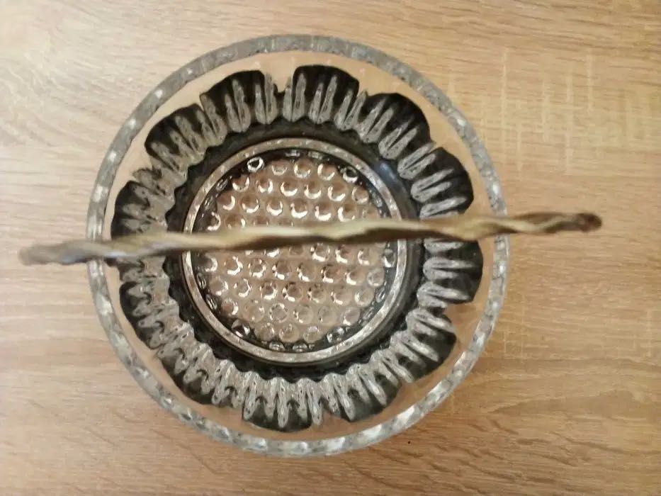 Красива стъкло с метал купа от СССР/ Винтидж