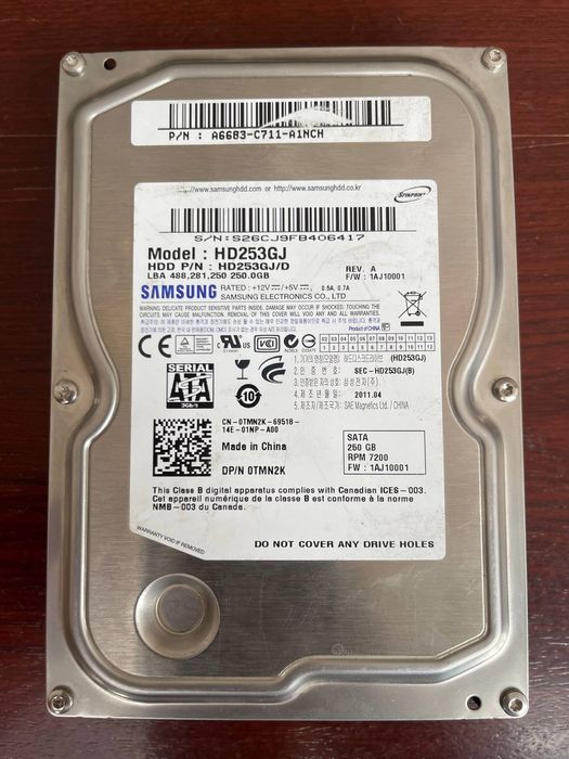Жесткий диск SAMSUNG 250GB